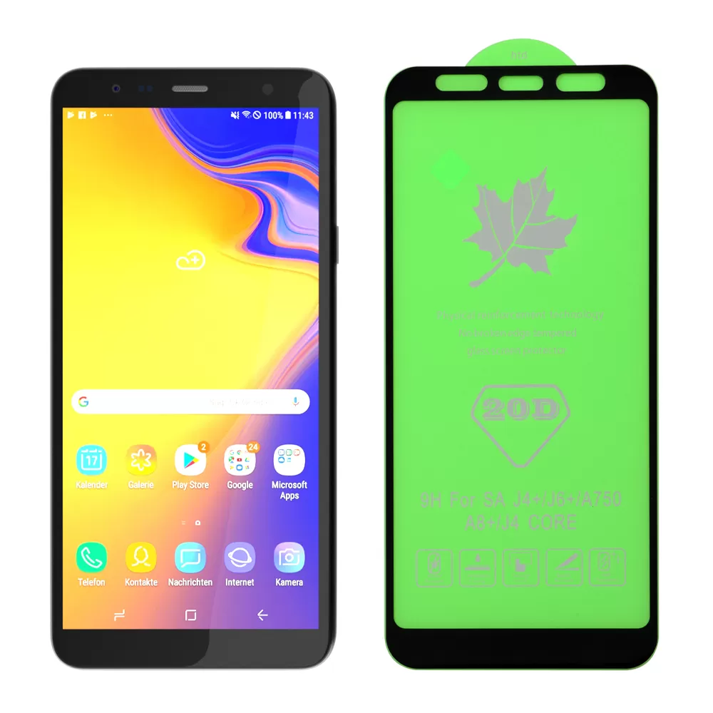 matshop.gr - IDOL 1991 TEMPERED GLASS SAMSUNG J4 PLUS 2018 J415 6.0" 9H 0.25mm 20D FULL GLUE SEMI CURVED BLACK