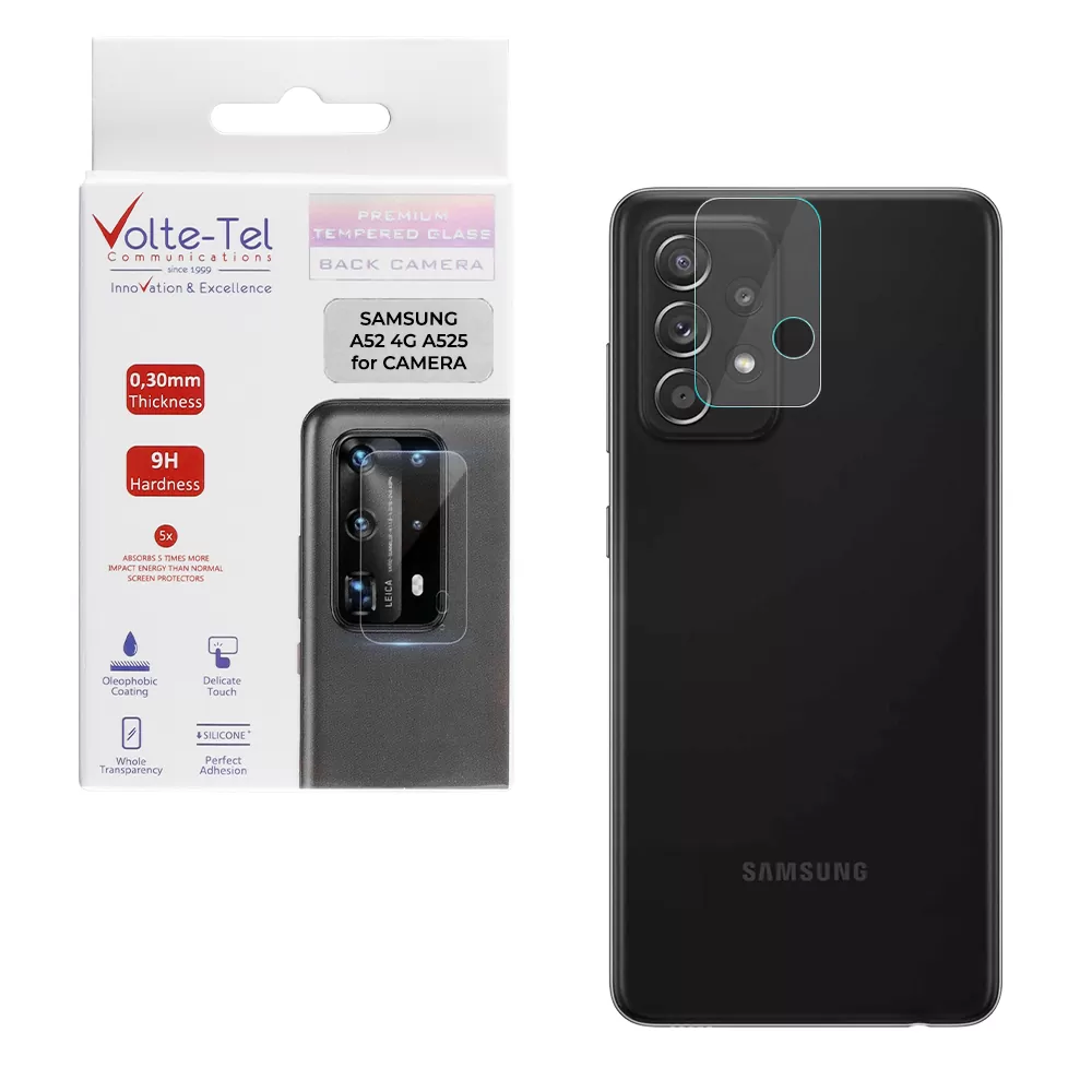 matshop.gr - VOLTE-TEL TEMPERED GLASS SAMSUNG A52 4G A525 6.5" 9H 0.30mm FOR CAMERA