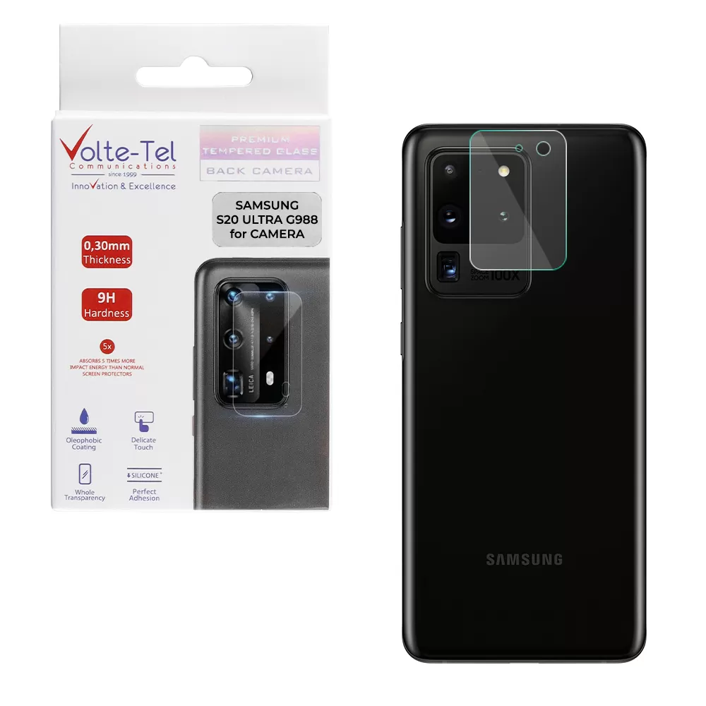 matshop.gr - VOLTE-TEL TEMPERED GLASS SAMSUNG S20 ULTRA G988 6.9" 9H 0.30mm FOR CAMERA