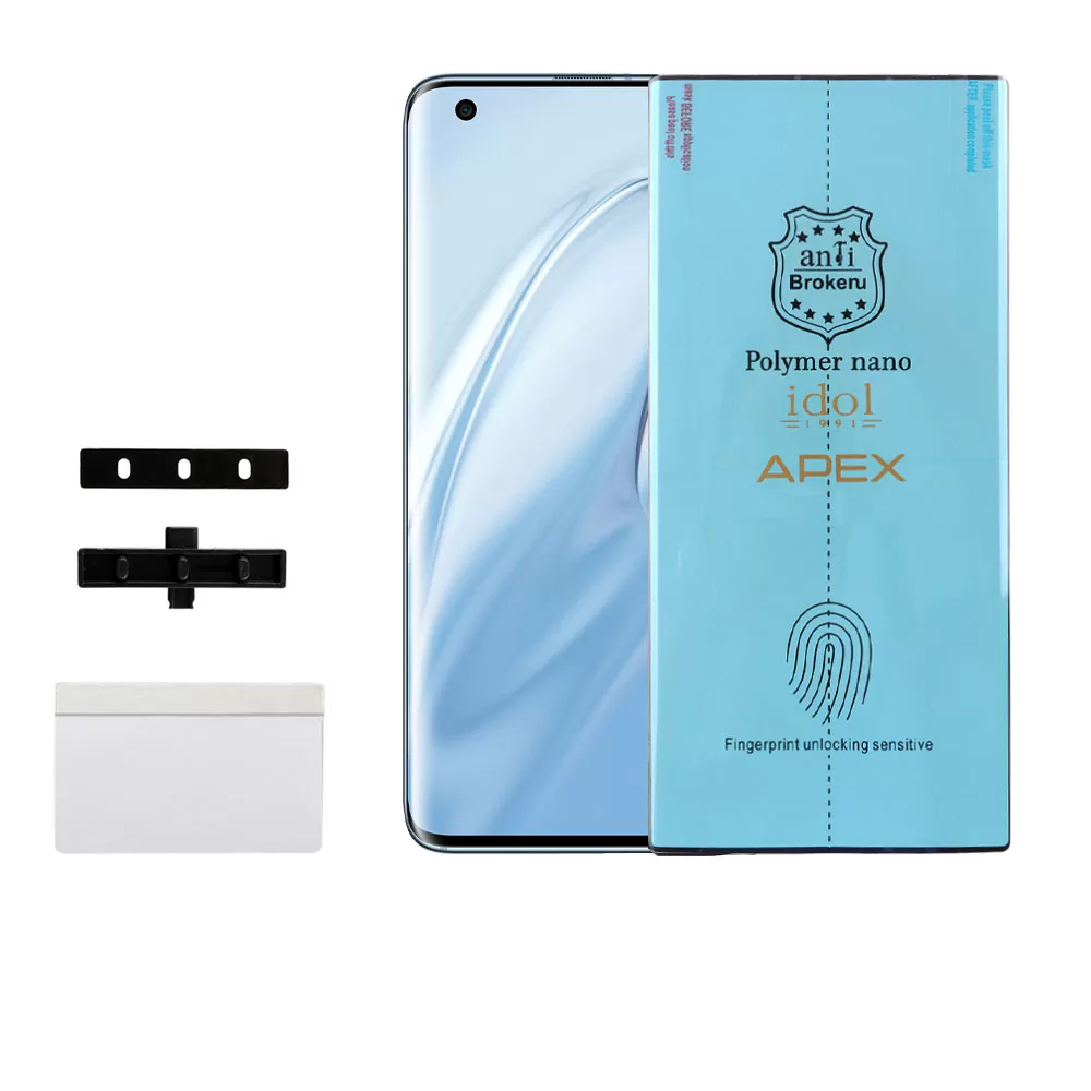 matshop.gr - IDOL 1991 APEX POLYMER NANOTECH FILM XIAOMI MI 10/10S/10 PRO/10 ULTRA FINGER UNLOCK FULL COVER WITH INSTALLATION KIT