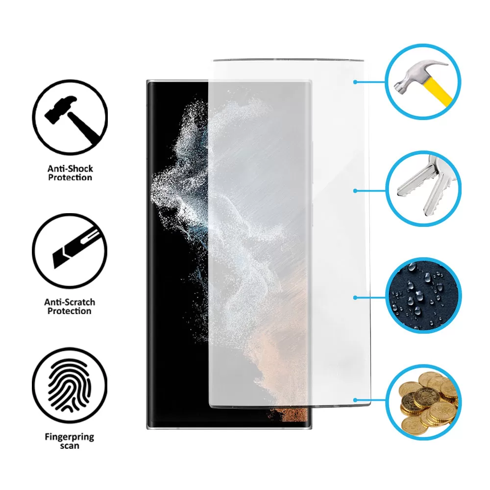matshop.gr - IDOL 1991 APEX POLYMER NANOTECH FILM SAMSUNG S22 PLUS 5G S906 6.6" FINGER UNLOCK FULL COVER WITH INSTALLATION KIT