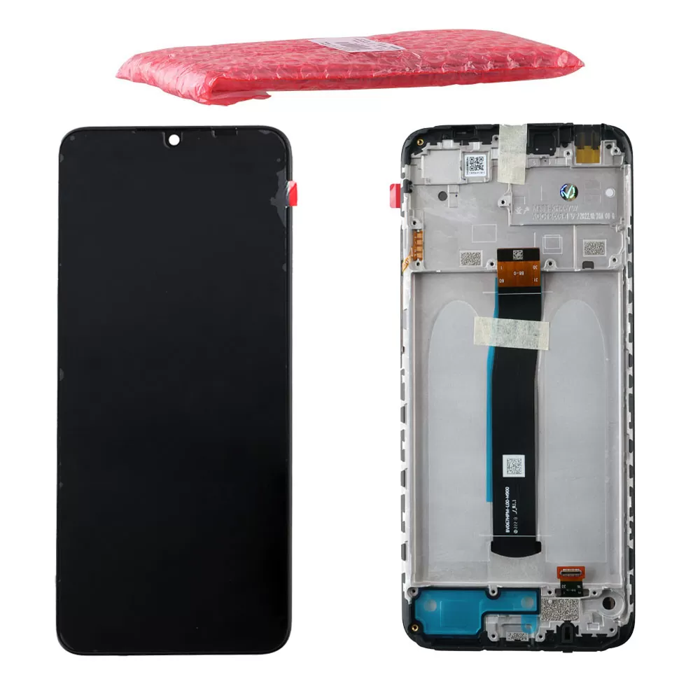 matshop.gr - XIAOMI REDMI 10C ΟΘΟΝΗ + TOUCH SCREEN + LENS + FRAME 560001C3QA00 BLACK ORIGINAL SERVICE PACK