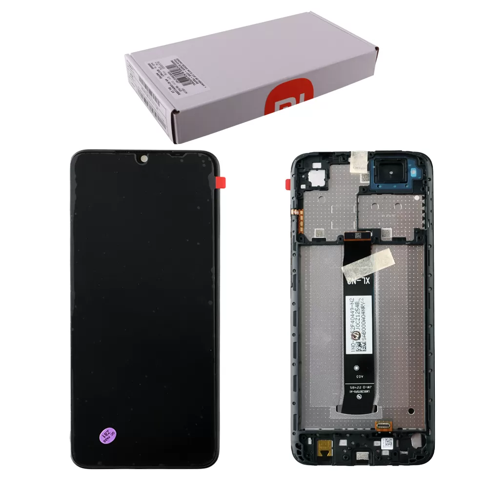 matshop.gr - XIAOMI REDMI A2/A2 PLUS ΟΘΟΝΗ + TOUCH SCREEN + LENS + FRAME 560001C3S200 BLACK ORIGINAL SERVICE PACK