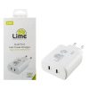 matshop.gr - LIME TYPE C PD 3.0 DUAL SUPER FAST TRAVEL LTC61W 61W 4.0A 36W +TYPE C 25W WHITE