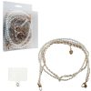 matshop.gr - VOLTE-TEL NECK STRAP - ΑΛΥΣΙΔΑ ΛΑΙΜΟΥ ΓΙΑ ΘΗΚΕΣ WHITE PEARLS WITH WHITE LEATHER-GOLD METAL VT425 120cm