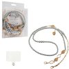 matshop.gr - VOLTE-TEL NECK STRAP - ΑΛΥΣΙΔΑ ΛΑΙΜΟΥ ΓΙΑ ΘΗΚΕΣ WHITE PEARLS WITH GOLD CHAIN VT426 130cm