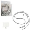 matshop.gr - VOLTE-TEL NECK STRAP - ΑΛΥΣΙΔΑ ΛΑΙΜΟΥ ΓΙΑ ΘΗΚΕΣ WHITE PEARLS WITH SILVER CHAIN VT427 130cm