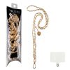 matshop.gr - VOLTE-TEL NECK STRAP - ΑΛΥΣΙΔΑ ΛΑΙΜΟΥ ΓΙΑ ΘΗΚΕΣ WHITE LEATHER-GOLD METAL VT431 120cm