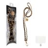 matshop.gr - VOLTE-TEL NECK STRAP - ΑΛΥΣΙΔΑ ΛΑΙΜΟΥ ΓΙΑ ΘΗΚΕΣ BLACK LEATHER-GOLD METAL VT432 120cm