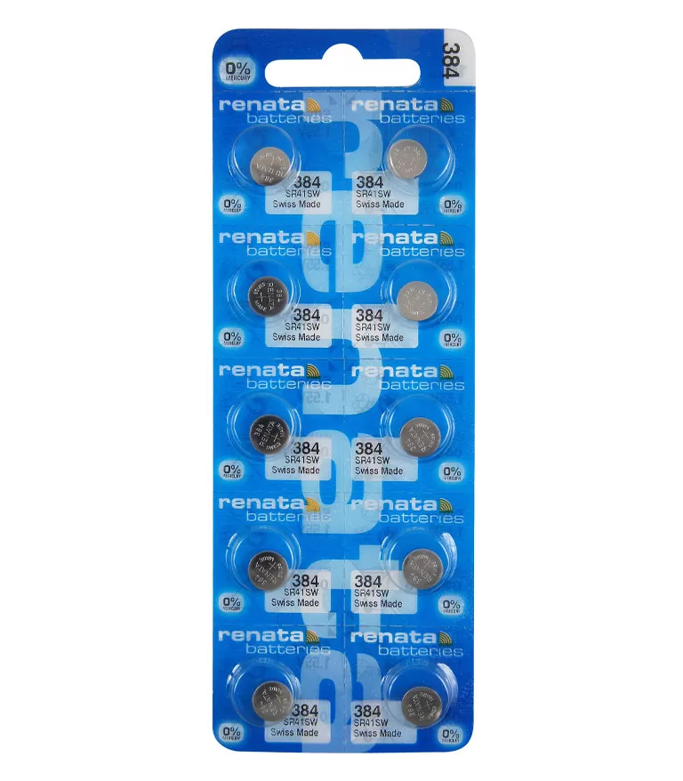 matshop.gr - RENATA ΜΠΑΤΑΡΙΕΣ ΡΟΛΟΓΙΟΥ SR41 /384/392/G3/AG3 SILVER OXIDE 1.55V 1 ΤΕΜ. 10/BLISTER