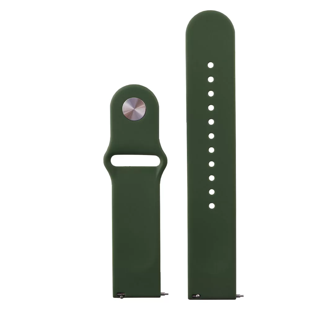 VOLTE-TEL ΛΟΥΡΑΚΙ ΡΟΛΟΓΙΟΥ ΣΙΛΙΚΟΝΗΣ UNIVERSAL 22mm DARK GREEN VT111