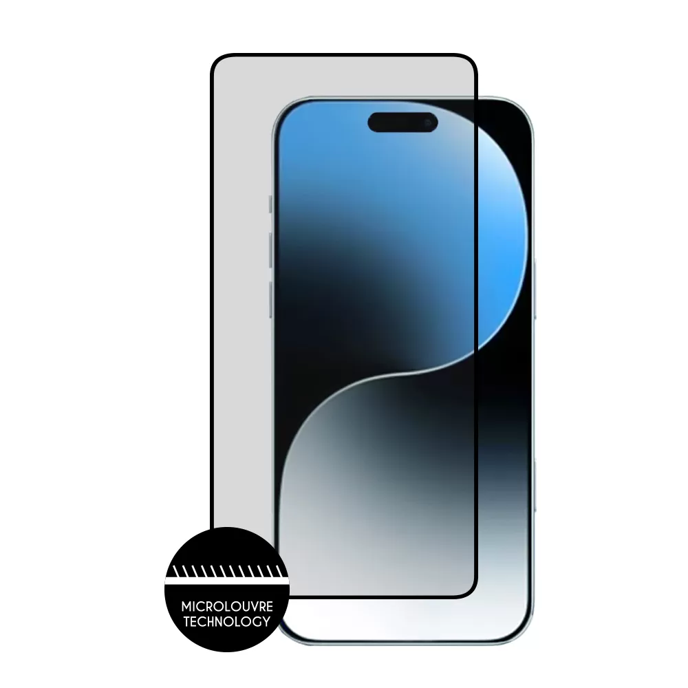 IDOL 1991 TEMPERED GLASS IPHONE 16 PRO 6.3" 9H 0.25mm PRIVACY ANTISPY SEMI CURVED FULL GLUE BLACK