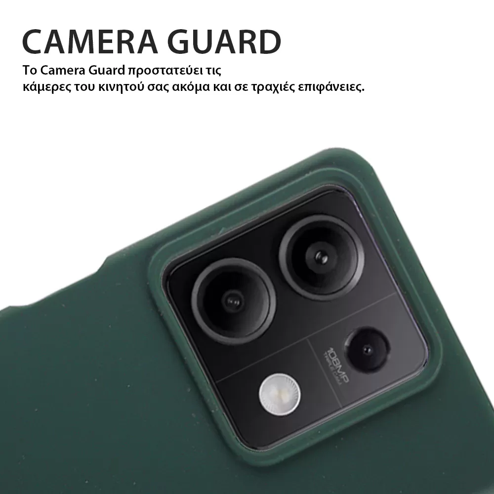 IDOL 1991 ΘΗΚΗ XIAOMI REDMI NOTE 13 5G 6.67" VELVET ELITE TPU 4 SIDE CAMERA GUARD DARK GREEN