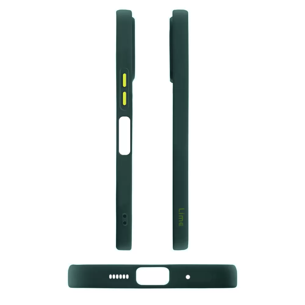 LIME ΘΗΚΗ XIAOMI REDMI 13/POCO M6 4G 6,79" HARDSHELL FUSION FULL CAMERA PROTECTION GREEN WITH YELLOW KEYS
