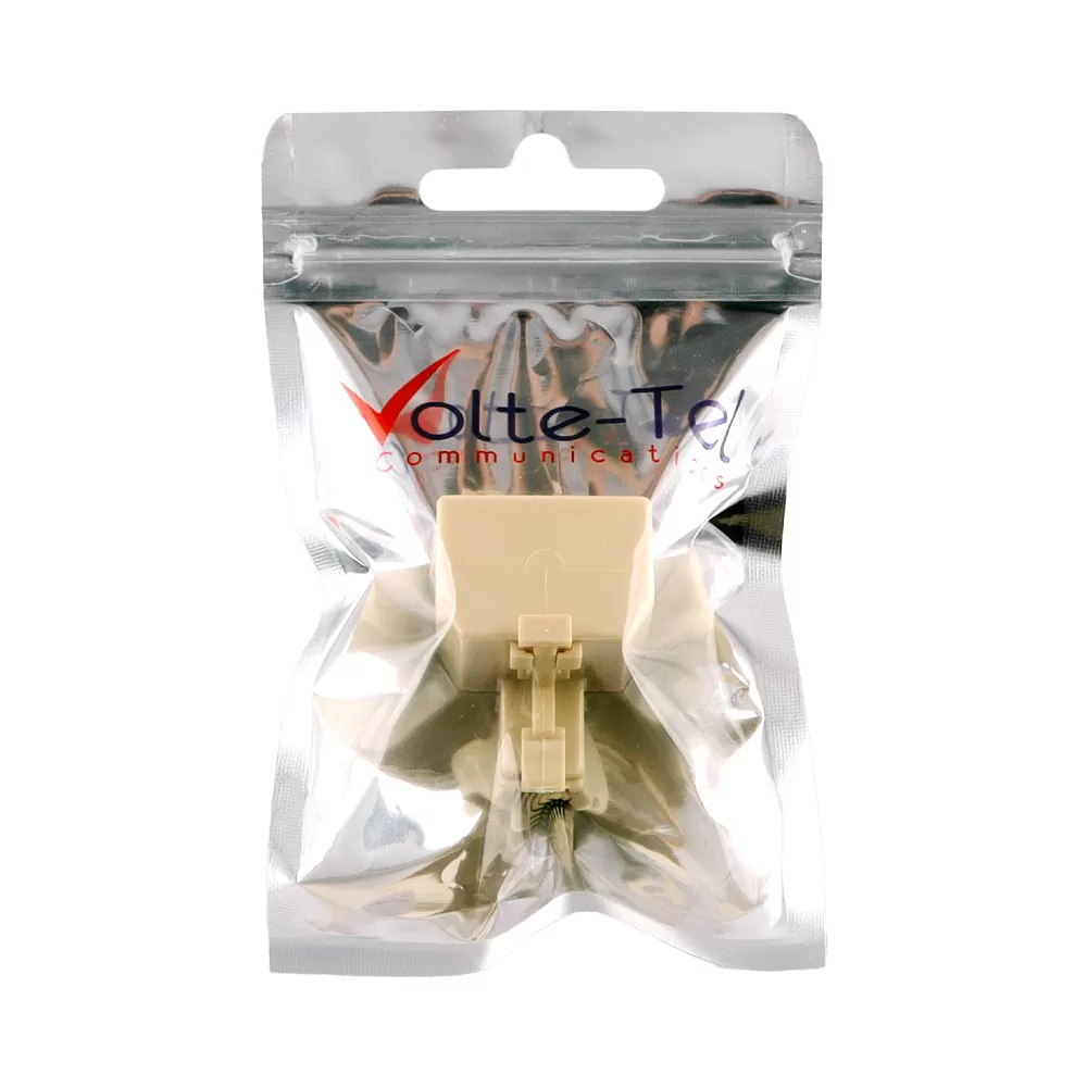 VOLTE-TEL ΤΑΦ-SPLITTER ΤΗΛΕΦΩΝΟΥ RJ45 (ΑΡΣΕΝΙΚΟ)  ΣΕ 2 RJ45 (ΘΗΛΥΚΟ) ΕΚΡΟΥ