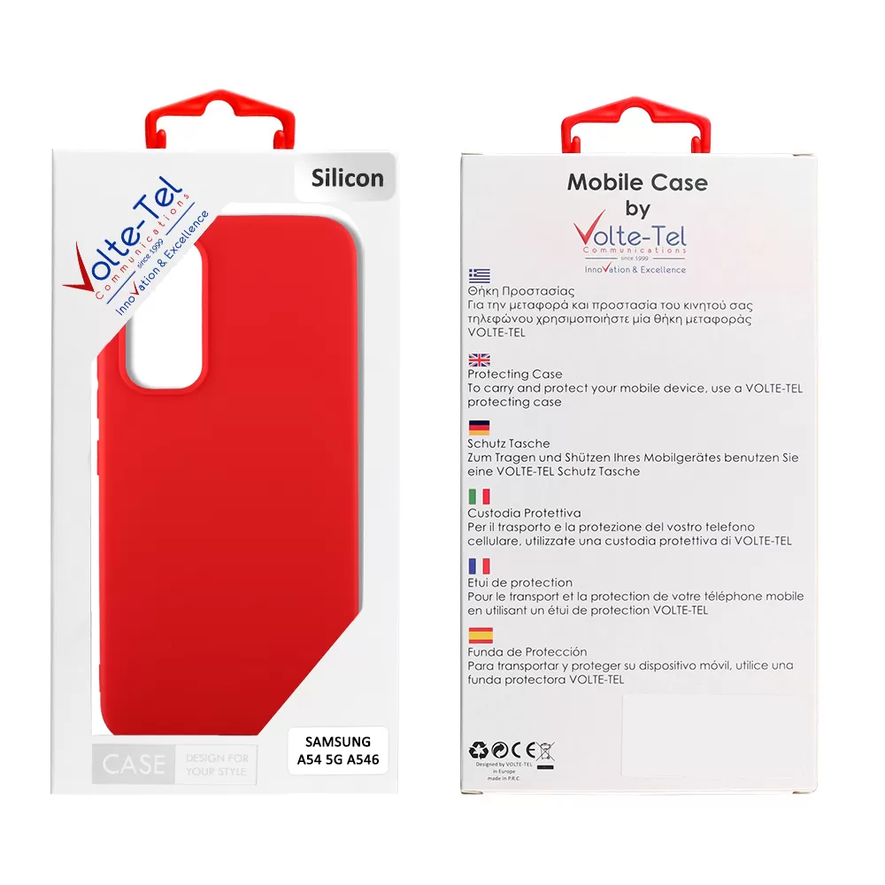 VOLTE-TEL ΘΗΚΗ SAMSUNG A54 5G A546 6.4" SILICON TPU CAMERA GUARD RED - Image 2