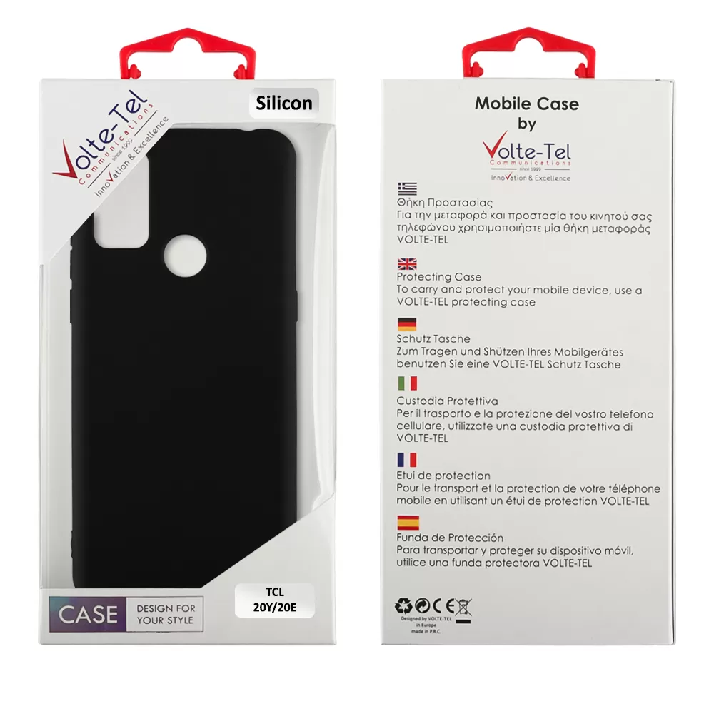 VOLTE-TEL ΘΗΚΗ TCL 20Y/20E 6.52" SILICON TPU CAMERA GUARD BLACK - Image 2