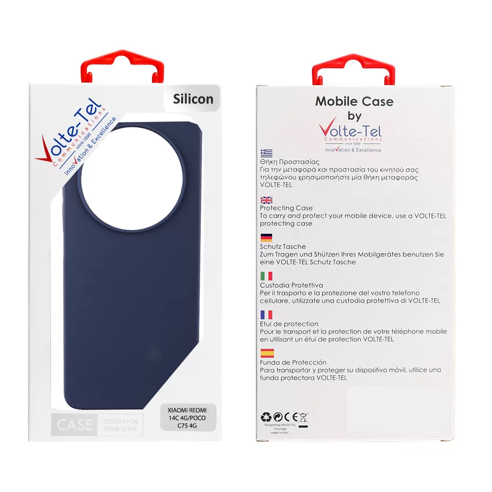 VOLTE-TEL ΘΗΚΗ XIAOMI REDMI 14C/ REDMI A4/ POCO C75/ POCO M7 6.88" SILICON TPU CAMERA GUARD BLUE - Image 2
