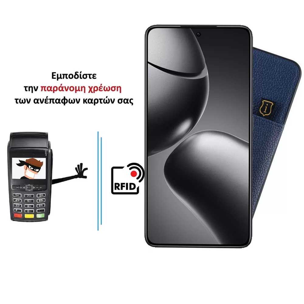 IDOL 1991 ΘΗΚΗ XIAOMI 14T 5G 6.67" ANTI-RFID LEATHER SMART WALLET CAMERA GUARD BLUE - Image 4