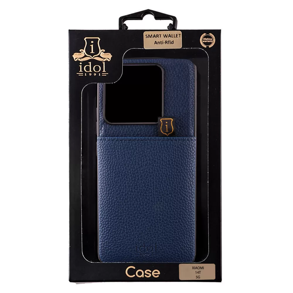 IDOL 1991 ΘΗΚΗ XIAOMI 14T 5G 6.67" ANTI-RFID LEATHER SMART WALLET CAMERA GUARD BLUE - Image 2