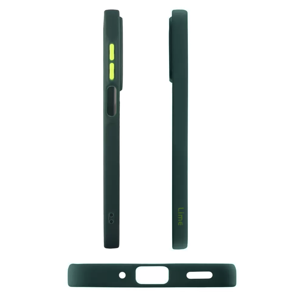 LIME ΘΗΚΗ SAMSUNG A16 4G A165/A16 5G A166 6.7" HARDSHELL FUSION FULL CAMERA PROTECTION GREEN WITH YELLOW KEYS - Image 5