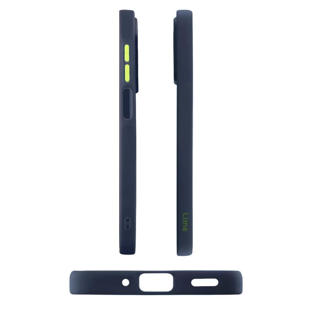 LIME ΘΗΚΗ SAMSUNG A16 4G A165/A16 5G A166 6.7" HARDSHELL FUSION FULL CAMERA PROTECTION BLUE WITH YELLOW KEYS - Image 5