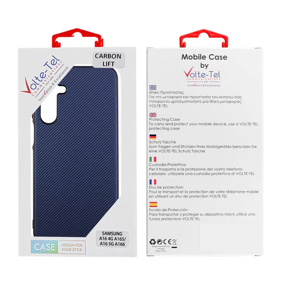 VOLTE-TEL ΘΗΚΗ SAMSUNG A16 4G A165/A16 5G A166 6.7" CARBON LIFT CAMERA GUARD PROTECTION BLUE - Image 2