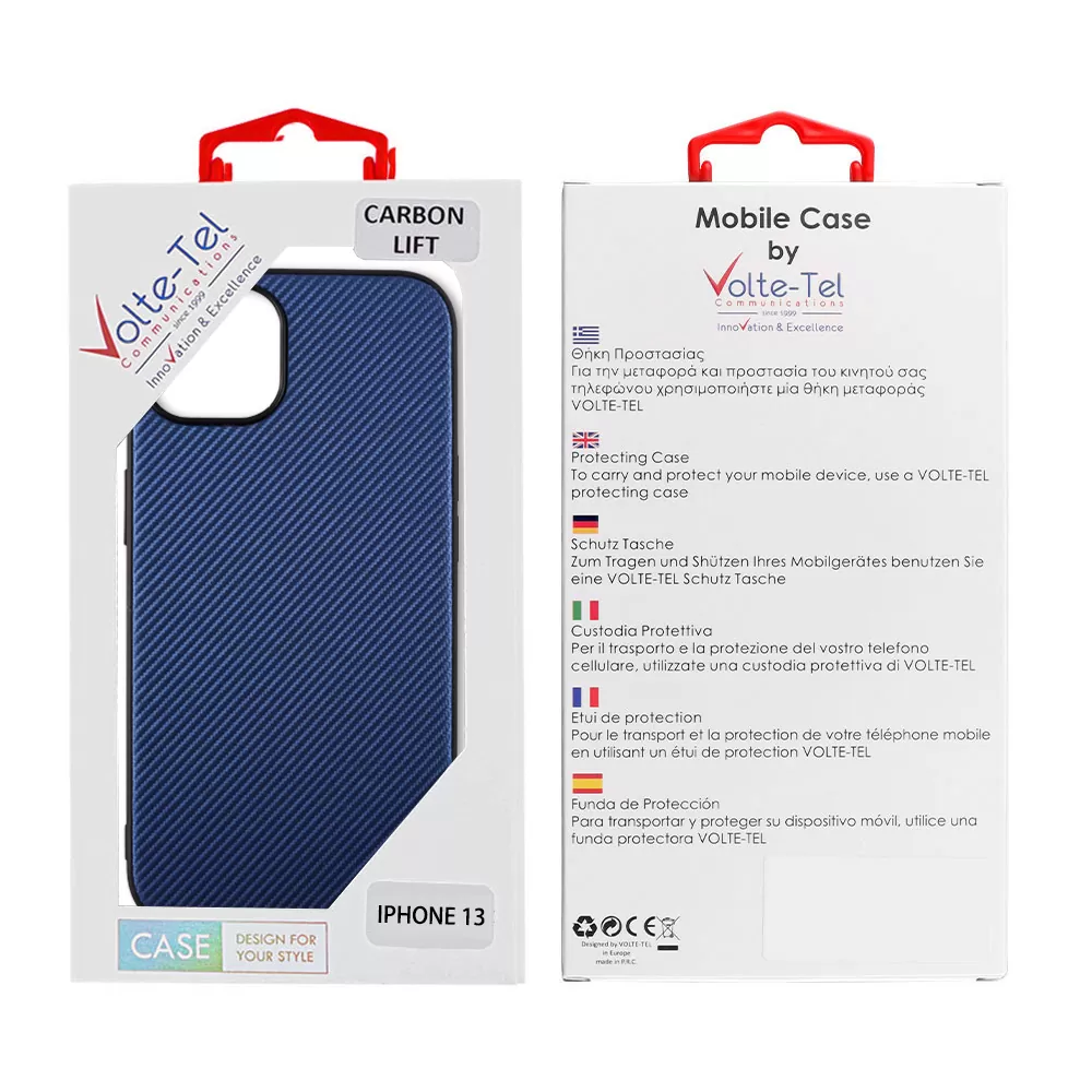 VOLTE-TEL ΘΗΚΗ IPHONE 13 6.1" CARBON LIFT CAMERA GUARD BLUE - Image 2