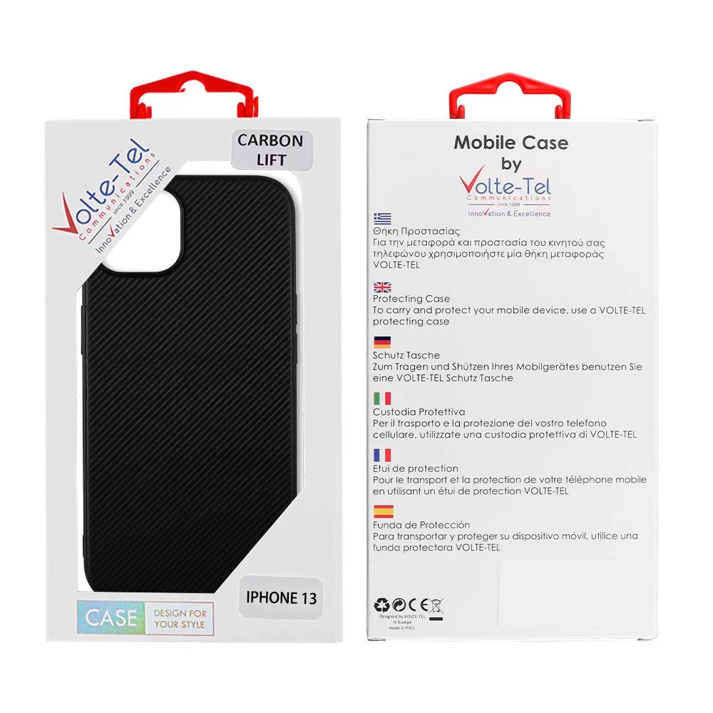 VOLTE-TEL ΘΗΚΗ IPHONE 13 6.1" CARBON LIFT CAMERA GUARD BLACK - Image 2
