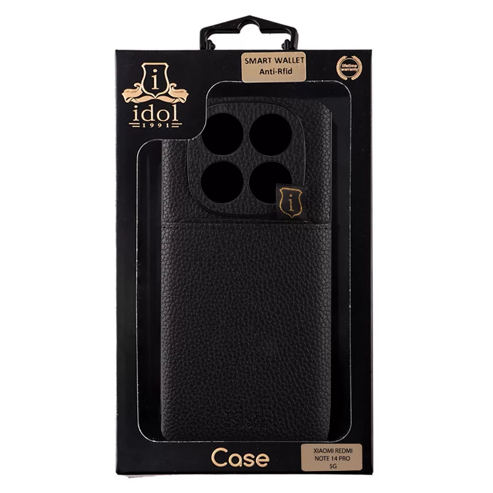 IDOL 1991 ΘΗΚΗ XIAOMI REDMI NOTE 14 PRO 5G/POCO X7 6.67" ANTI-RFID LEATHER SMART WALLET FULL CAMERA PROTECTION BLACK - Image 2