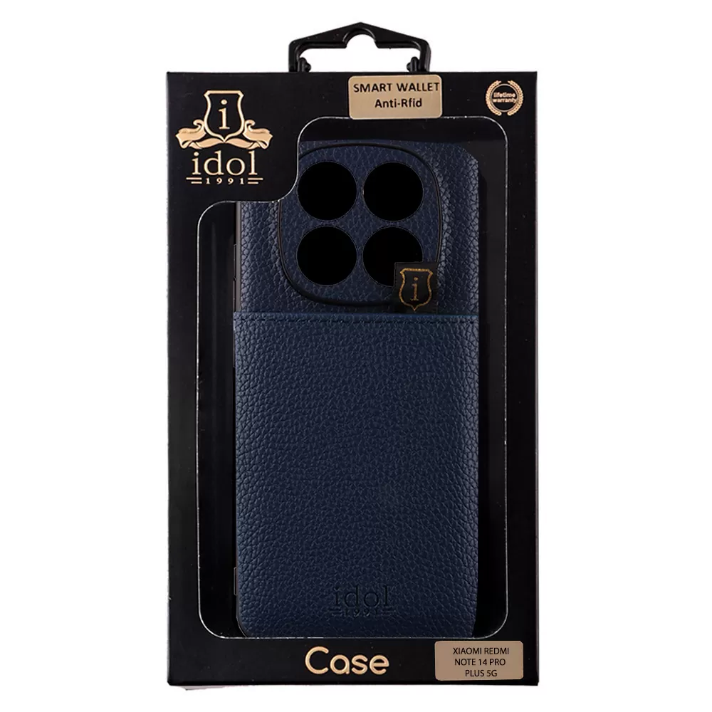 IDOL 1991 ΘΗΚΗ XIAOMI REDMI NOTE 14 PRO PLUS 5G 6.67" ANTI-RFID LEATHER SMART WALLET FULL CAMERA PROTECTION BLUE - Image 2