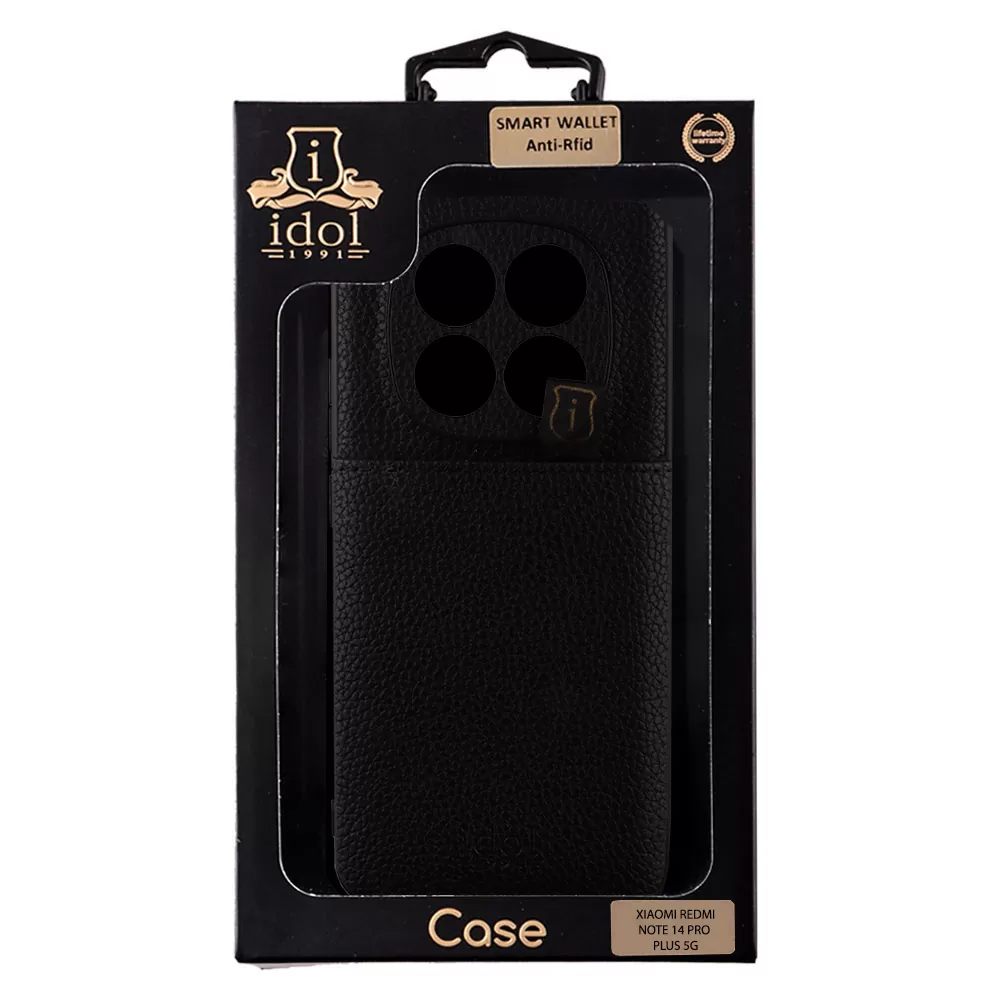 IDOL 1991 ΘΗΚΗ XIAOMI REDMI NOTE 14 PRO PLUS 5G 6.67" ANTI-RFID LEATHER SMART WALLET FULL CAMERA PROTECTION BLACK - Image 2