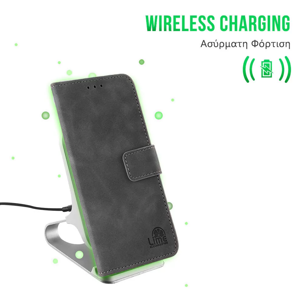 LIME ΘΗΚΗ HMD PULSE/PULSE PRO/PULSE PLUS 6.56" ESSENTIAL MAGNET BOOK STAND CLIP GREY - Image 3
