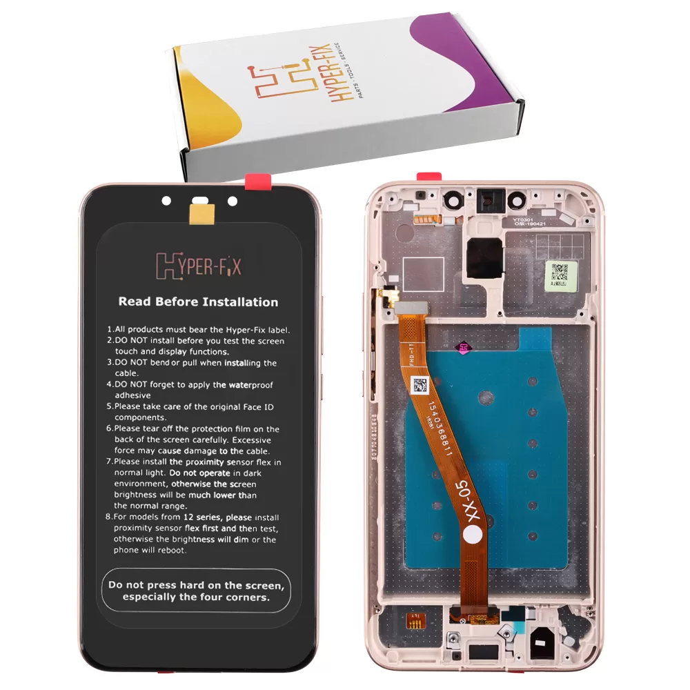 HUAWEI MATE 20 LITE ΟΘΟΝΗ + TOUCH SCREEN + LENS + FRAME HF-02352GTV GOLD HYPER-FIX SERVICE PACK