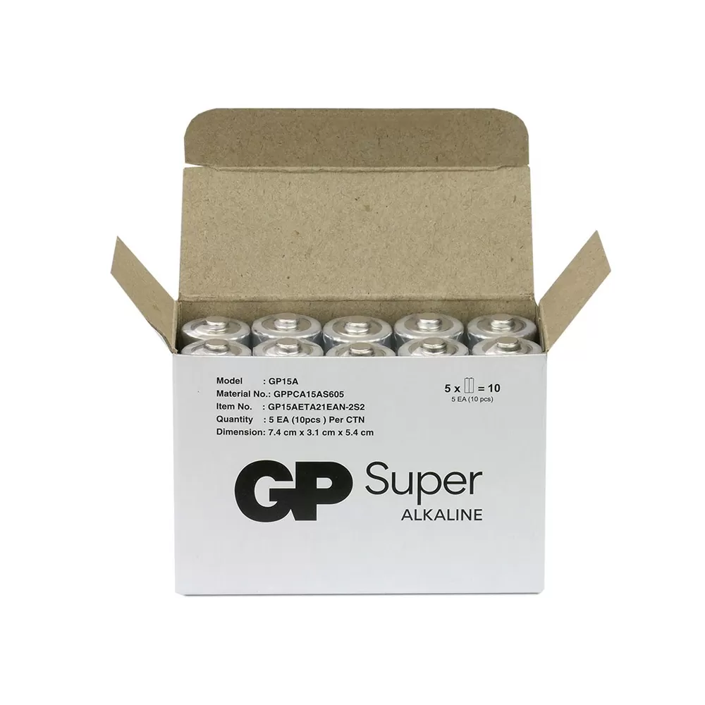 GP ΜΠΑΤΑΡΙΕΣ ΑΛΚΑΛΙΚΕΣ AA LR06 1.5V SUPER ALKALINE G-TECH +50% MORE POWER 10/BLISTER - Image 3