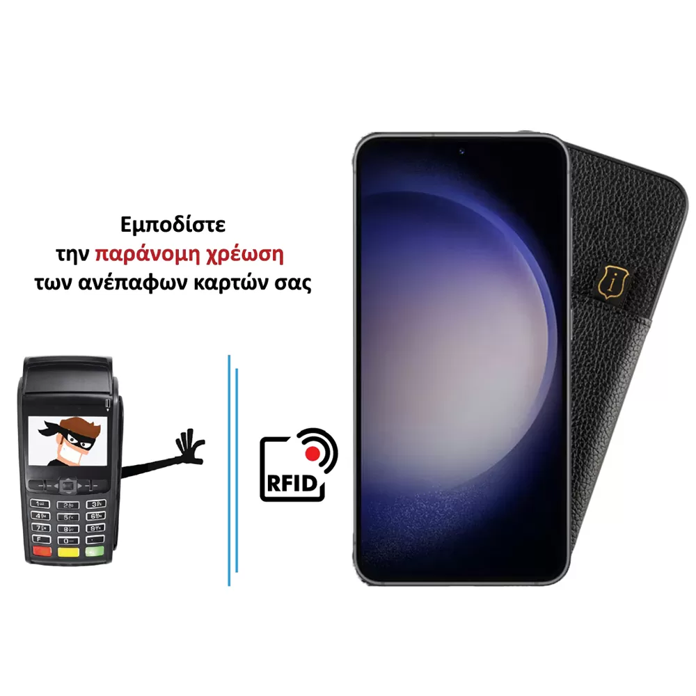 IDOL 1991 ΘΗΚΗ SAMSUNG S23 PLUS 5G S916 6.6" ANTI-RFID LEATHER SMART WALLET CAMERA GUARD BLACK - Image 4