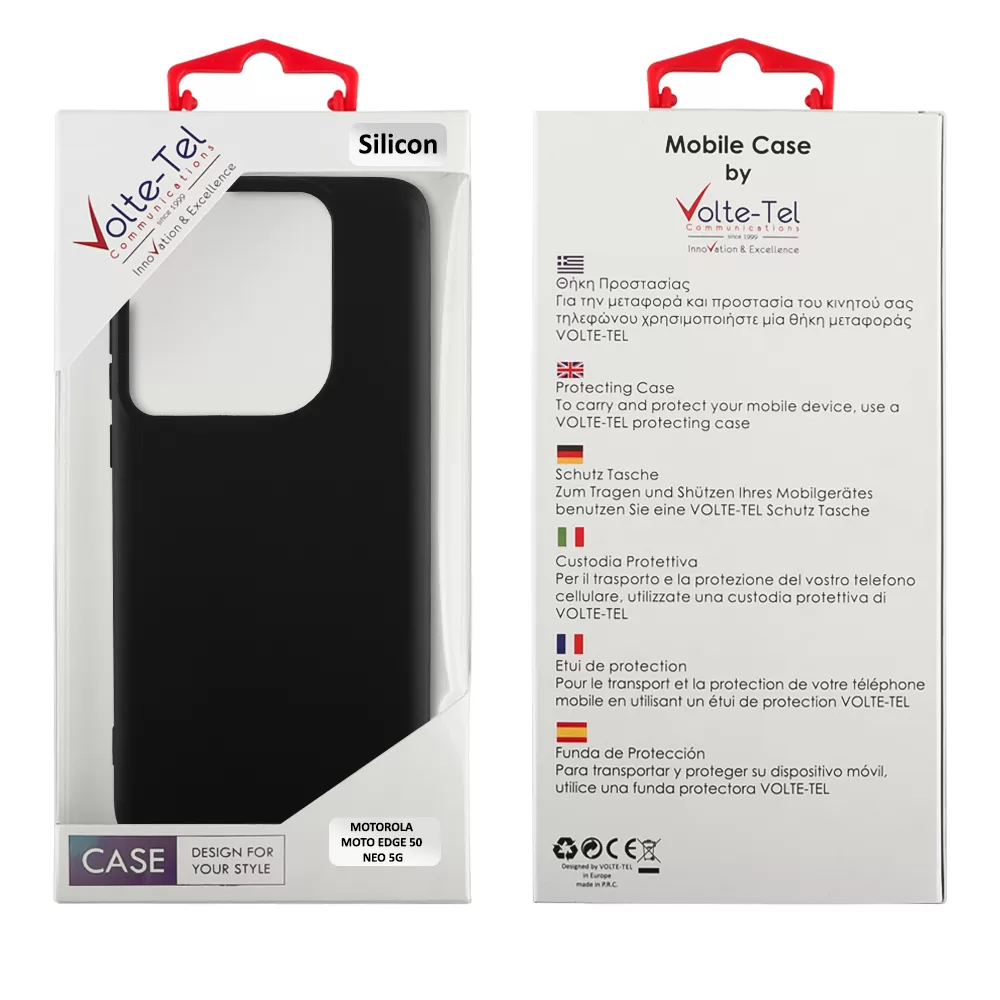 VOLTE-TEL ΘΗΚΗ MOTOROLA MOTO EDGE 50 NEO 5G 6.4" SILICON TPU CAMERA GUARD BLACK - Image 2