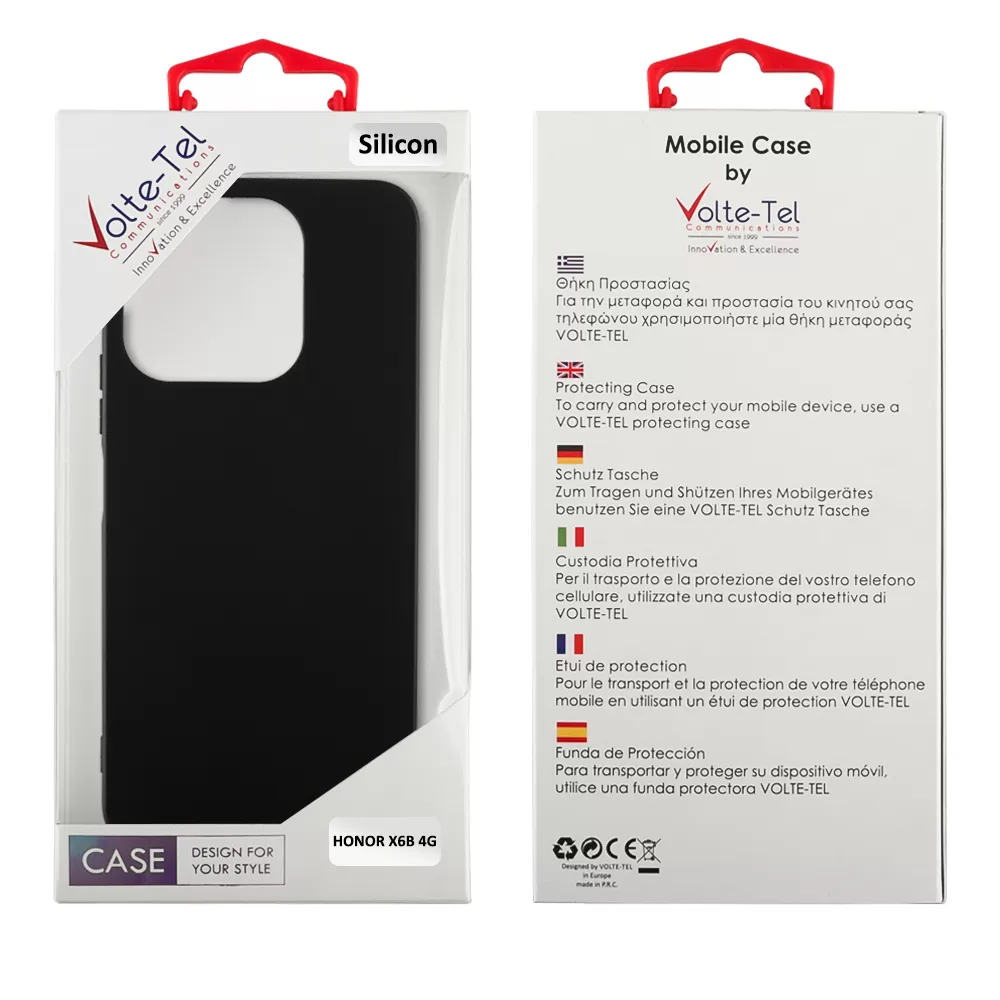 VOLTE-TEL ΘΗΚΗ HONOR X6B 4G 6.56" SILICON TPU CAMERA GUARD BLACK - Image 2