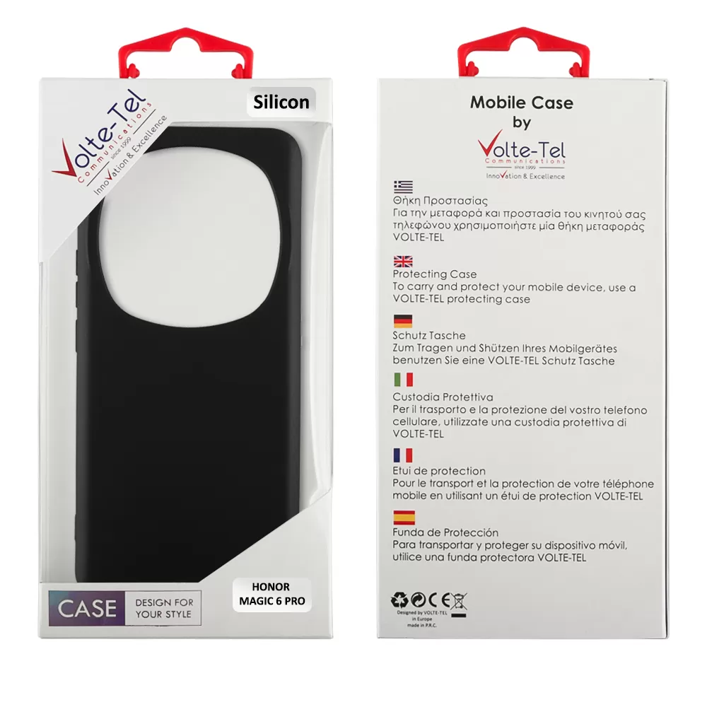 VOLTE-TEL ΘΗΚΗ HONOR MAGIC 6 PRO 6.8" SILICON TPU CAMERA GUARD BLACK - Image 2