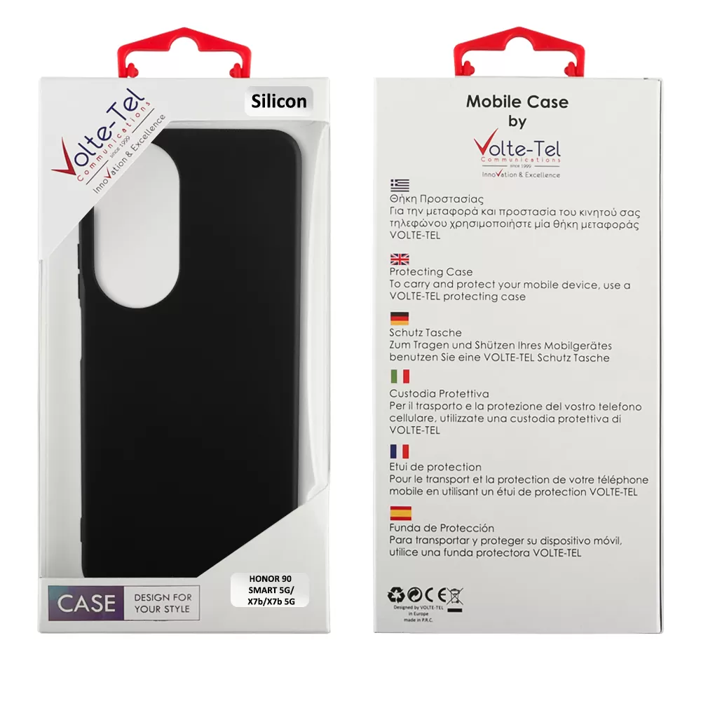 VOLTE-TEL ΘΗΚΗ HONOR 90 SMART 5G/X7b/X7b 5G 6.8" SILICON TPU CAMERA GUARD BLACK - Image 2