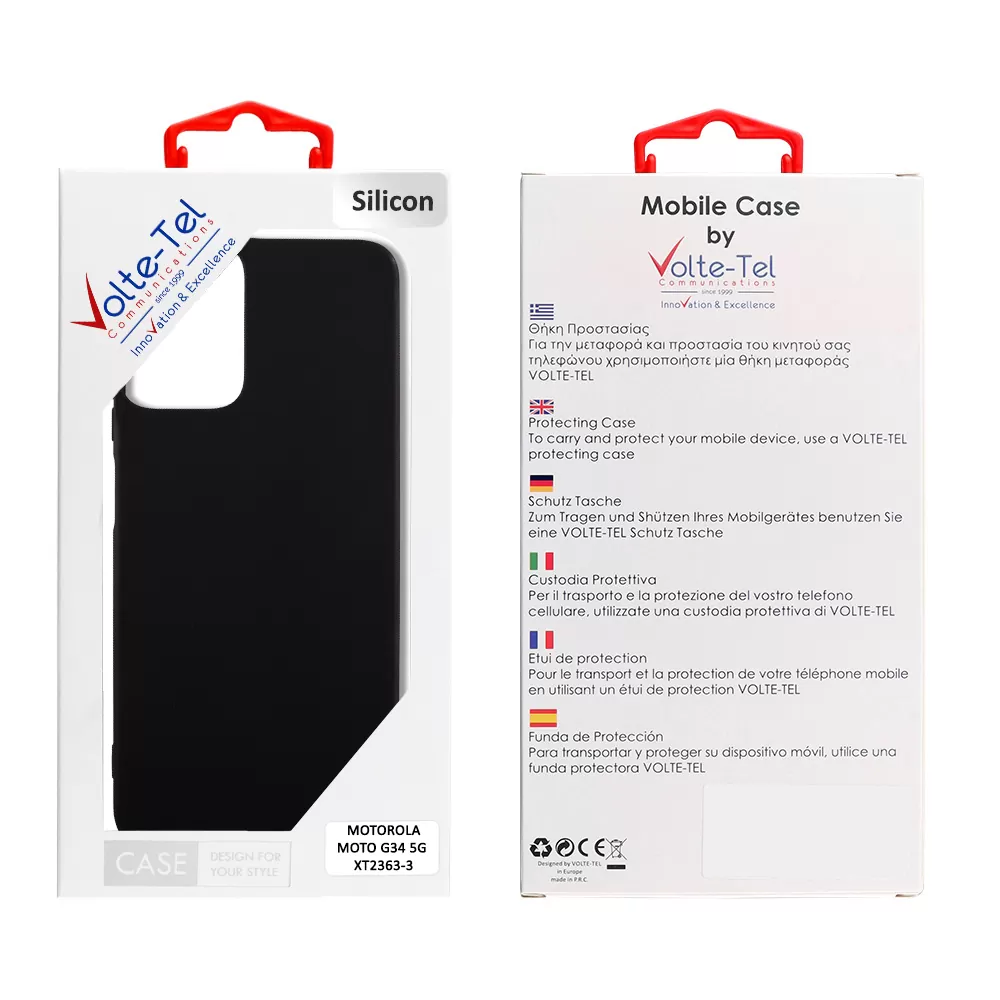 VOLTE-TEL ΘΗΚΗ MOTOROLA MOTO G34 5G XT2363-3 6.5" SILICON TPU BLACK - Image 2