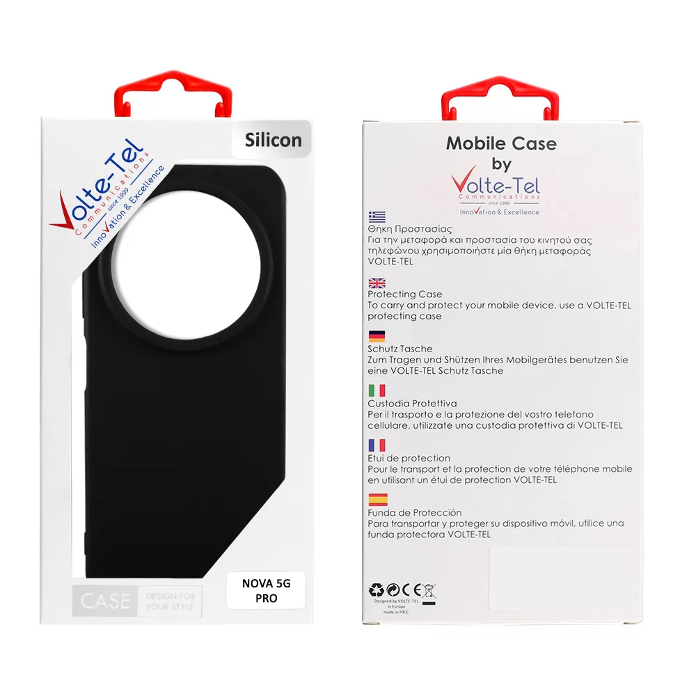 VOLTE-TEL ΘΗΚΗ NOVA 5G PRO 6.6" SILICON TPU CAMERA GUARD BLACK - Image 2
