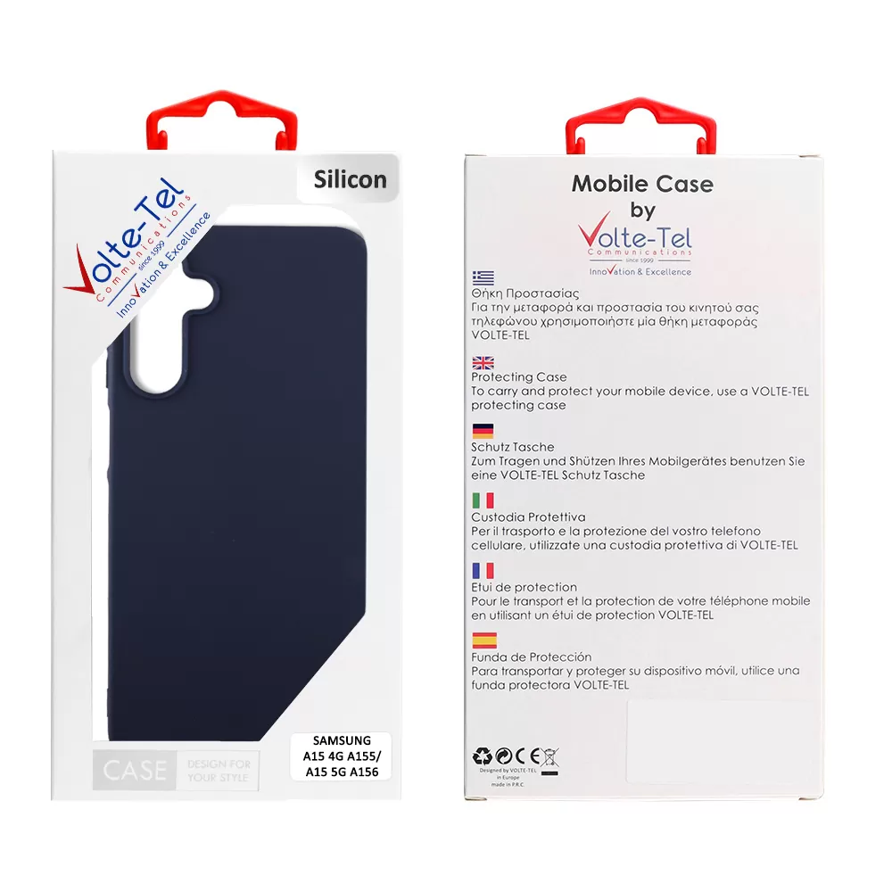 VOLTE-TEL ΘΗΚΗ SAMSUNG A15 4G A155/A15 5G A156 6.4" SILICON TPU CAMERA GUARD BLUE - Image 2