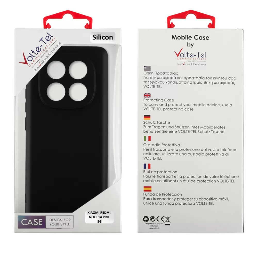 VOLTE-TEL ΘΗΚΗ XIAOMI REDMI NOTE 14 PRO 5G/POCO X7 6.67" SILICON TPU FULL CAMERA PROTECTION BLACK - Image 2