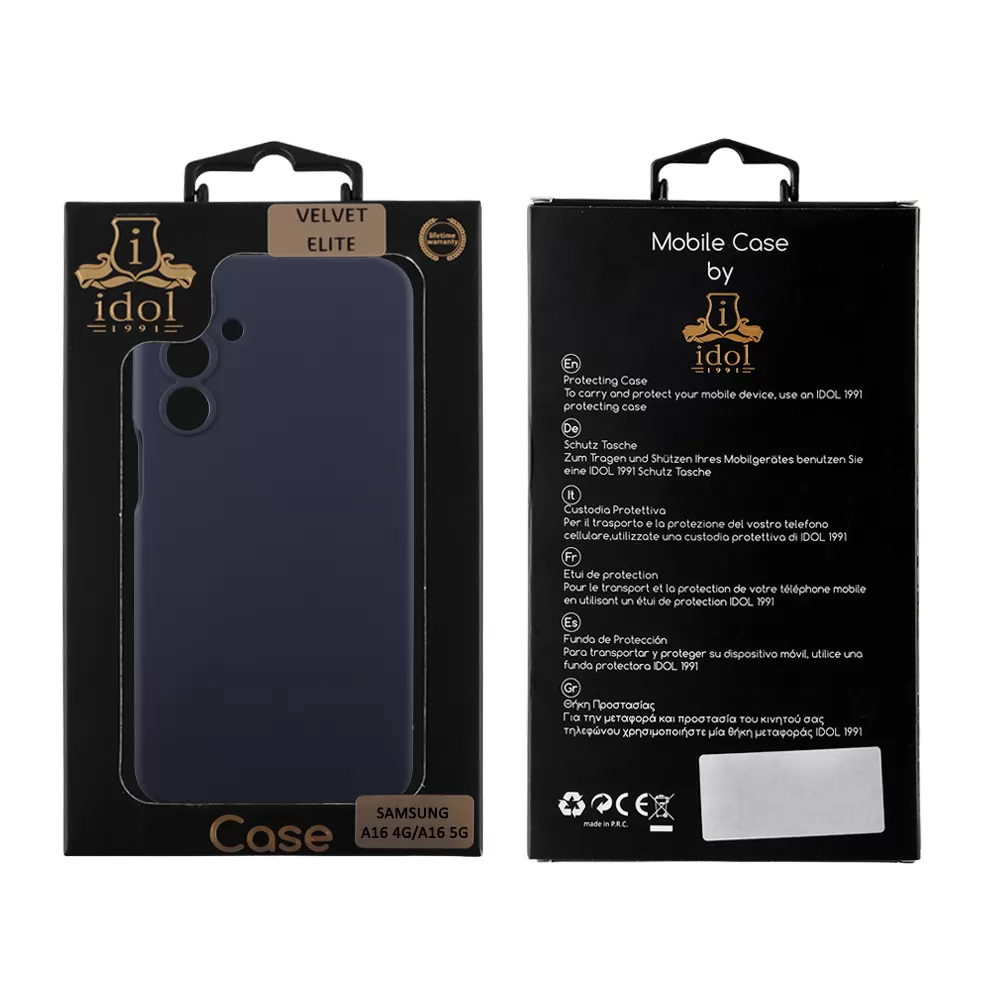 IDOL 1991 ΘΗΚΗ SAMSUNG A16 4G A165/A16 5G A166 6.7" VELVET ELITE TPU 4 SIDE FULL CAMERA PROTECTION BLUE - Image 2