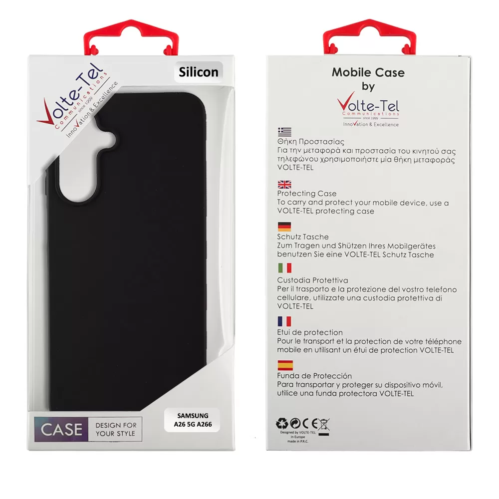 VOLTE-TEL ΘΗΚΗ SAMSUNG A26 5G A266 6.64" SILICON TPU CAMERA GUARD BLACK - Image 2