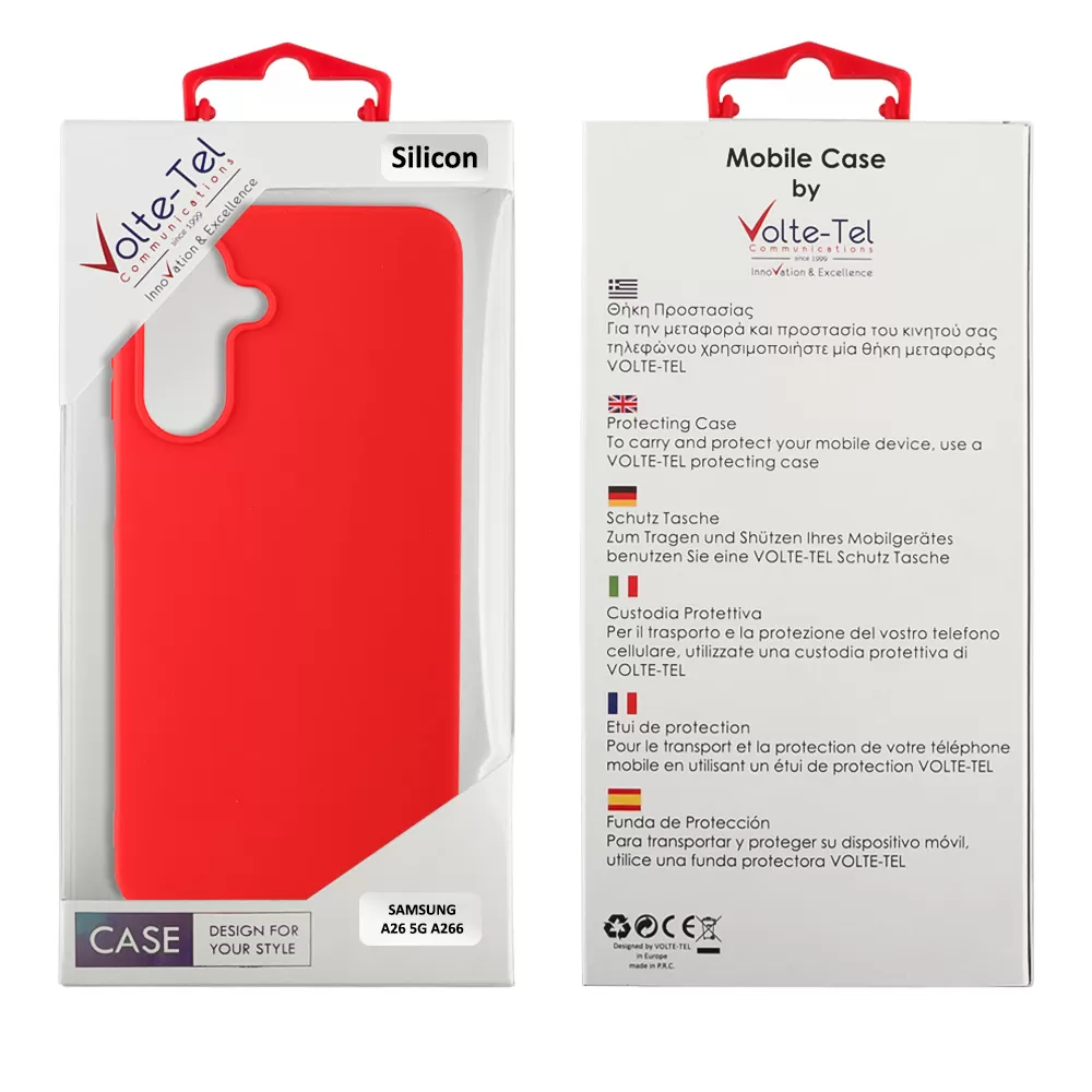 VOLTE-TEL ΘΗΚΗ SAMSUNG A26 5G A266 6.64" SILICON TPU CAMERA GUARD RED - Image 2