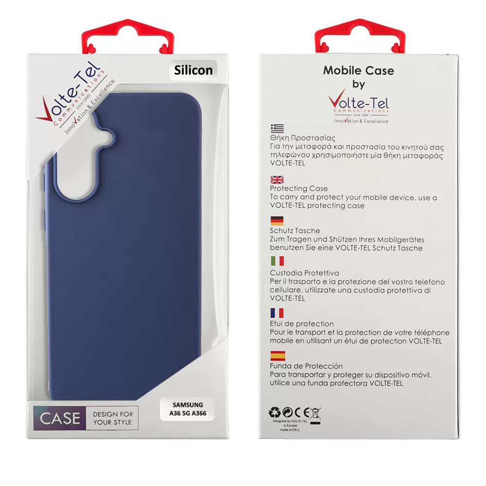 VOLTE-TEL ΘΗΚΗ SAMSUNG A36 5G A366 6.7" SILICON TPU CAMERA GUARD BLUE - Image 2