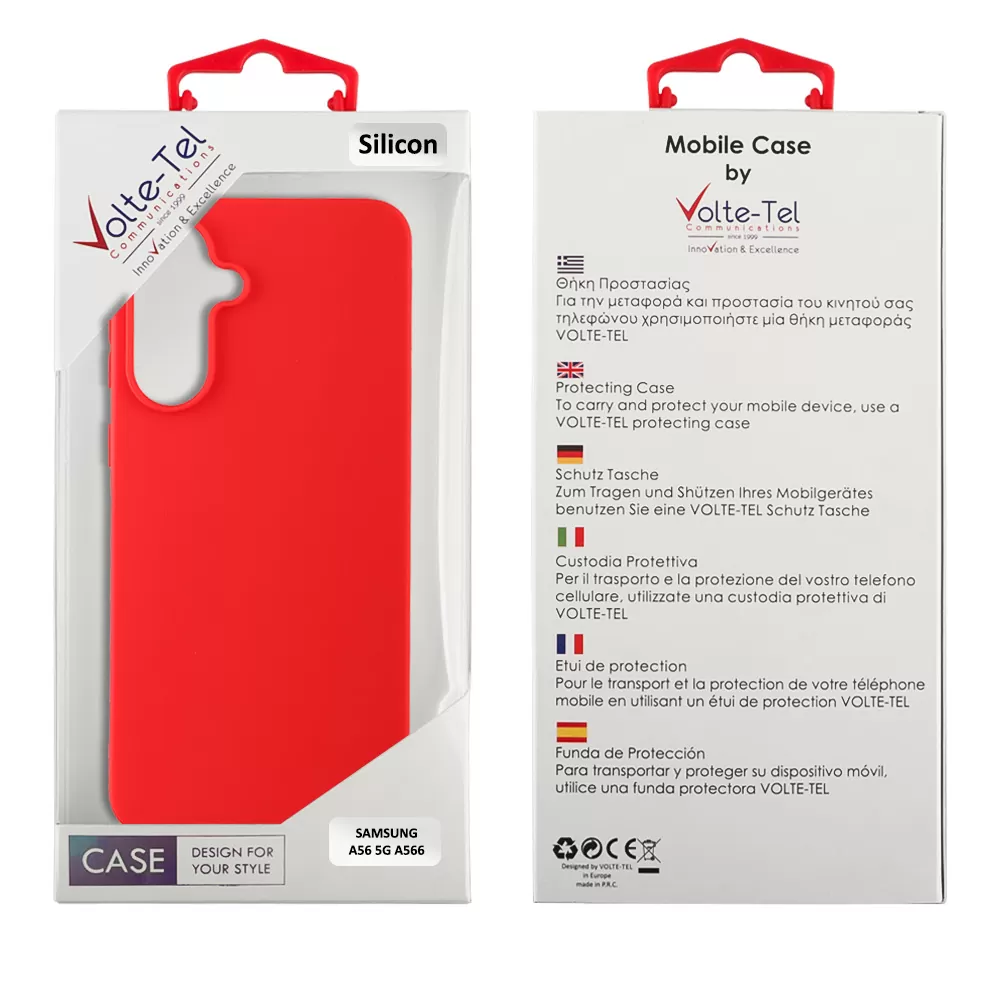 VOLTE-TEL ΘΗΚΗ SAMSUNG A56 5G A566 6.7" SILICON TPU CAMERA GUARD RED - Image 2