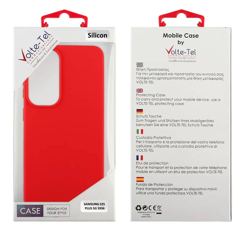 VOLTE-TEL ΘΗΚΗ SAMSUNG S25 PLUS 5G S936 6.7" SILICON TPU CAMERA GUARD RED - Image 2